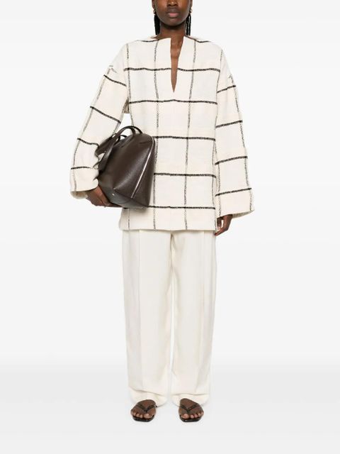 TOTEME windowpane-check tunic - Neutrals - zdjęcie produktu nr 2
