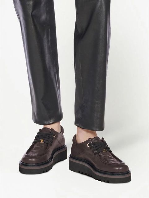 Ferragamo lace-up leather derby shoes - Brown - zdjęcie produktu nr 2