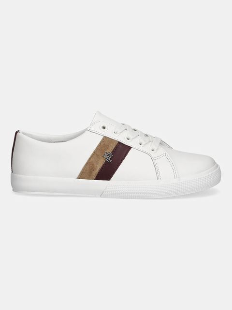 Lauren Ralph Lauren sneakersy skórzane Janson II damskie kolor biały 802979187003