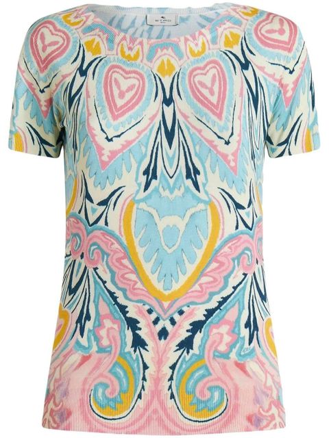 ETRO floral-print silk jumper - Blue - zdjęcie produktu nr 1