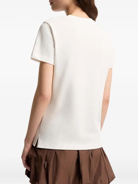 Moncler logo-embroidered T-shirt - White