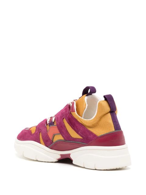 ISABEL MARANT Kindsay panelled leather sneakers - Purple