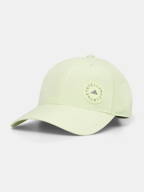 adidas by Stella McCartney czapka z daszkiem kolor zielony z nadrukiem JP2689 - zdjęcie produktu nr 1