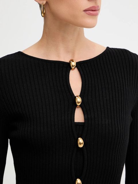 Marciano by Guess sukienka AGATHE kolor czarny maxi dopasowana 5BGK55 5891Z