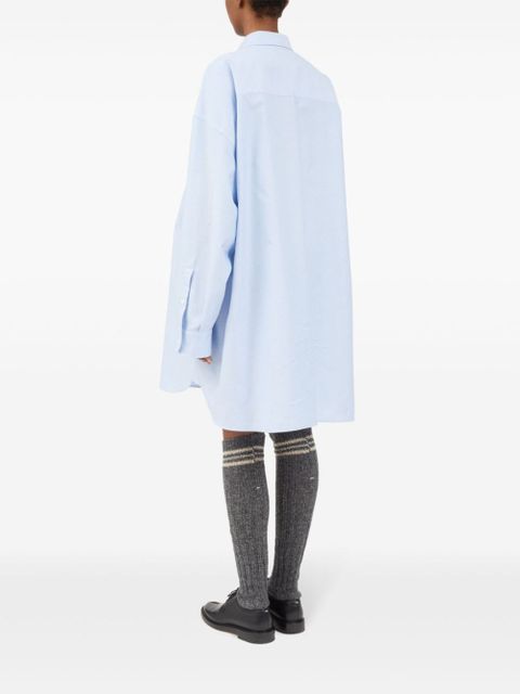 Maison Margiela drop-shoulder cotton shirt - Blue