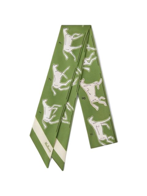Mulberry Chalk Horse graphic-print scarf - Green - zdjęcie produktu nr 1