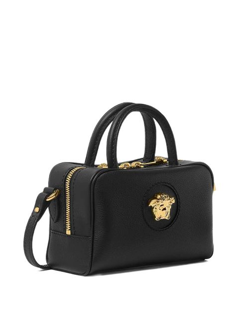 Versace La Medusa leather mini tote bag - Black