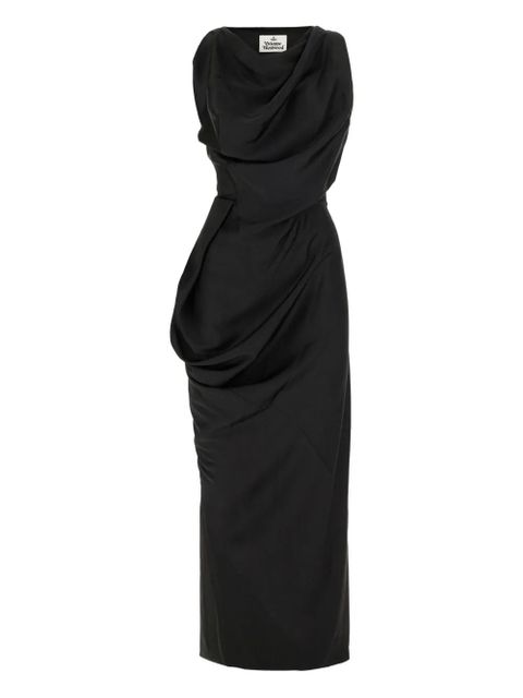Vivienne Westwood Long Fond draped dress - Black - zdjęcie produktu nr 1