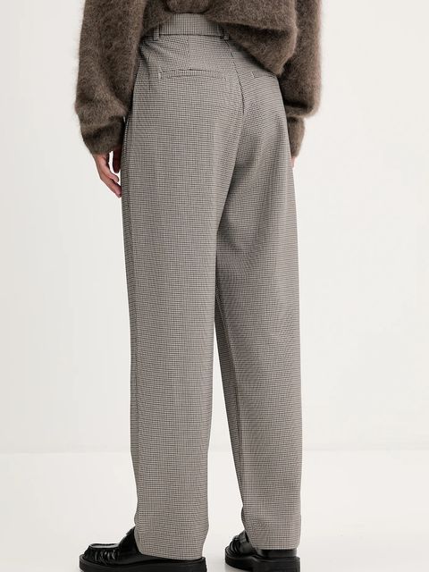 Abercrombie & Fitch spodnie damskie kolor brązowy proste high waist KI156-5414-407