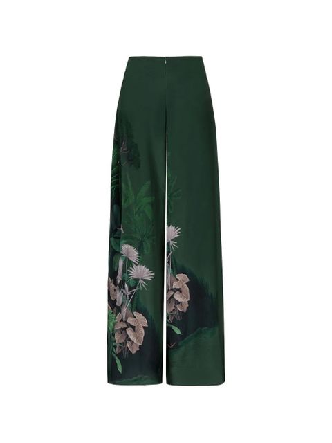 Johanna Ortiz Musical floral-pattern trousers - Green - zdjęcie produktu nr 2