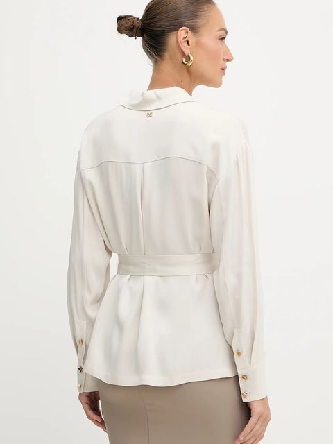 Marciano by Guess koszula ANITA damska kolor beżowy relaxed z kołnierzykiem klasycznym 5YGH13 7356A - zdjęcie produktu nr 2