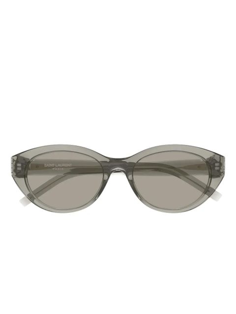 Saint Laurent Eyewear oval-frame sunglasses - Grey - zdjęcie produktu nr 1