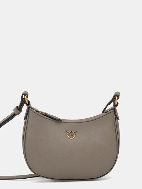 Pinko torebka skórzana kolor szary 103538 A0F1 - zdjęcie produktu nr 1