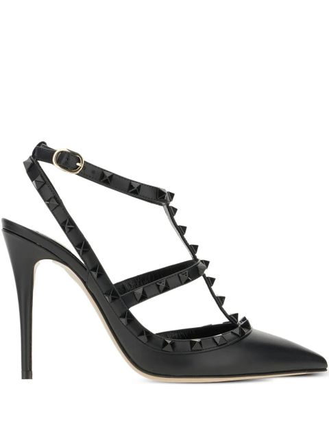 Valentino Garavani 100mm Rockstud strap pumps - Black - zdjęcie produktu nr 1