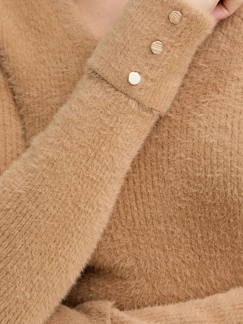 Morgan sweter MOOVE damski kolor brązowy lekki MOOVE