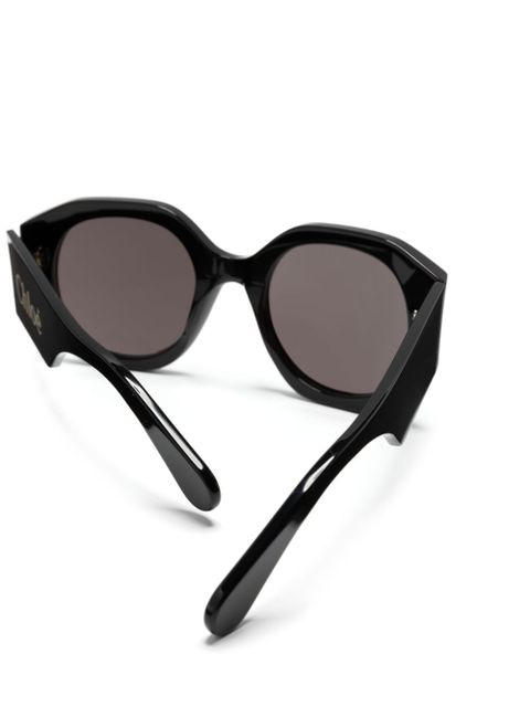 Chloé Eyewear oversized round-frame sunglasses - Black - zdjęcie produktu nr 2