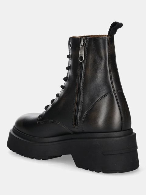 Tommy Jeans workery skórzane TJW CHUNKY RUGGED BOOT damskie kolor brązowy na platformie EN0EN02847