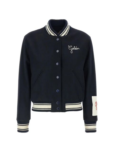 Golden Goose Dirce logo-embroidered bomber jacket - Blue - zdjęcie produktu nr 1