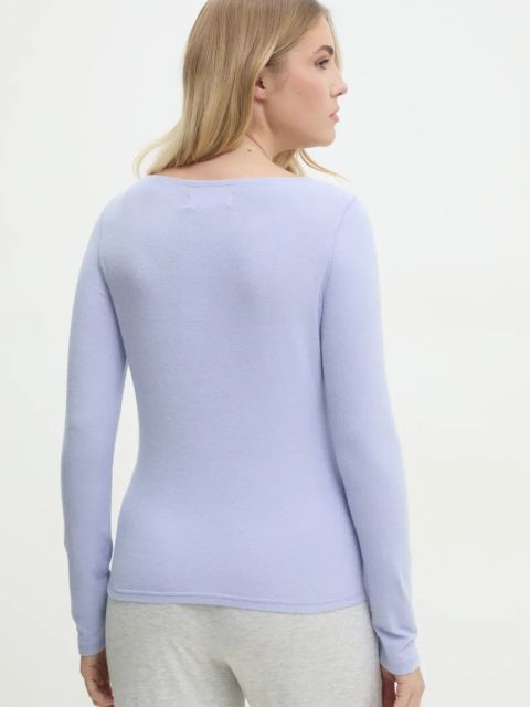 Abercrombie & Fitch longsleeve kolor fioletowy KI139-5196