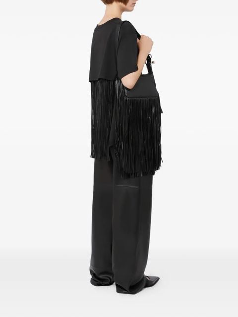 Sportmax Teatino fringed top - Black
