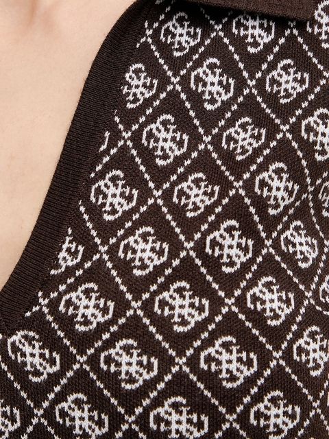 Guess sukienka z domieszką wełny AUBREY kolor brązowy mini dopasowana W5BK25 Z3JD2