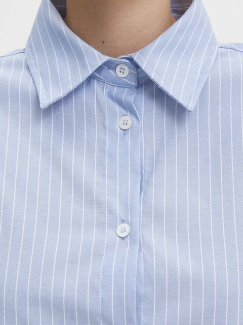 Answear.LAB koszula bawełniana damska kolor niebieski relaxed z kołnierzykiem klasycznym