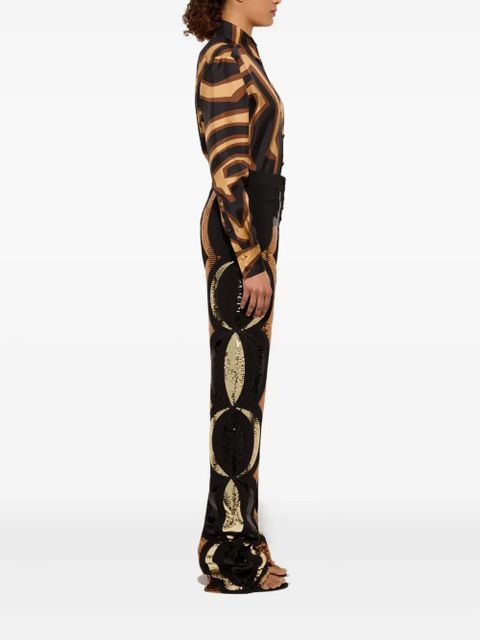 PUCCI labirinto-print silk shirt - Black