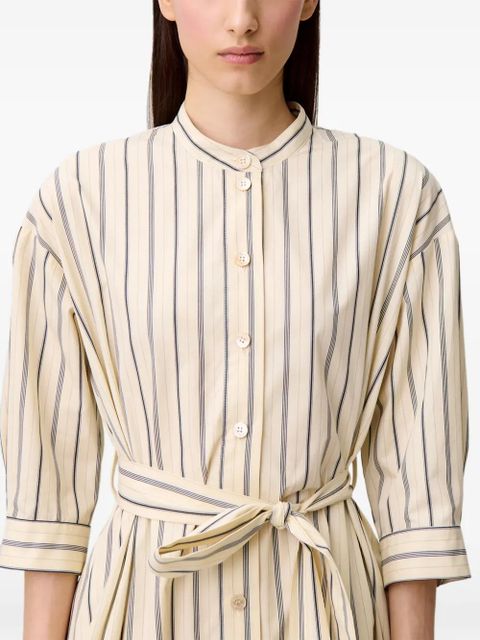 Claudie Pierlot striped-pattern belted mini dress - Neutrals
