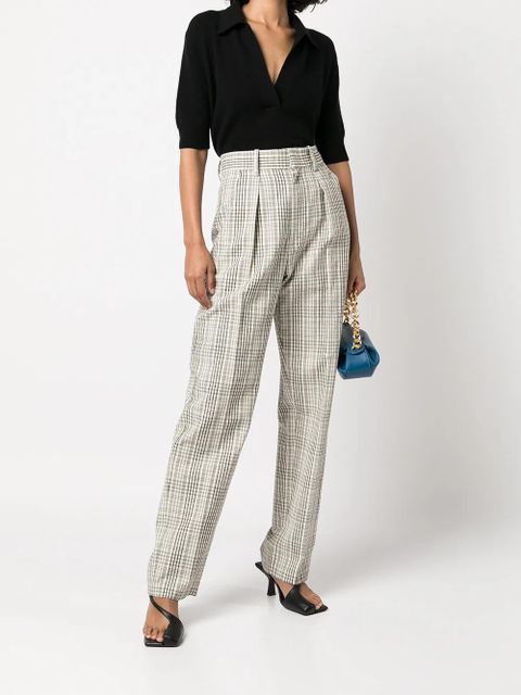 KHAITE Jo shortsleeved cashmere polo top - Black