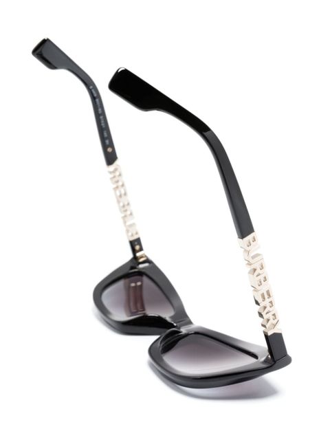 Burberry Eyewear logo plaque cat-eye frame sunglasses - Black
