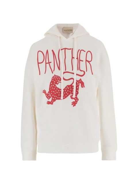 Valentino Garavani drawstring panther-print sweatshirt - White - zdjęcie produktu nr 2