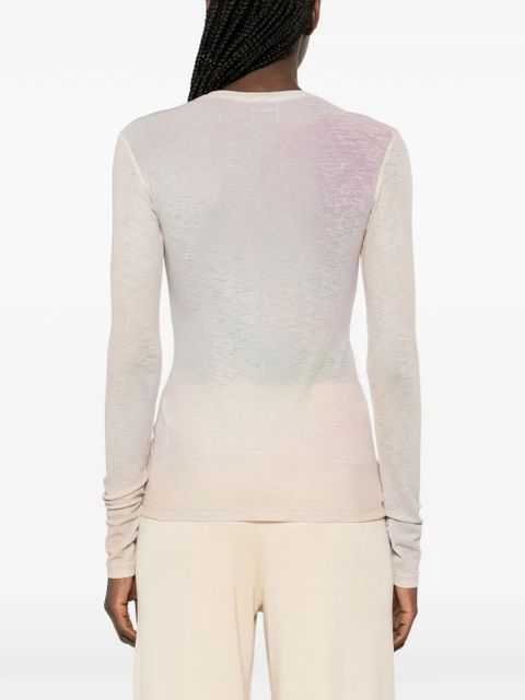 Nanushka long sleeve crewneck top - Neutrals