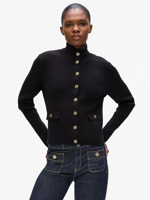 Karl Lagerfeld kardigan damski kolor czarny A4W18040 - zdjęcie produktu nr 1