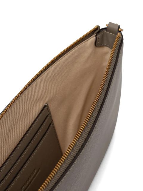 PINKO Horizontal flat logo-detail shoulder bag - Grey