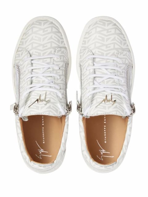 Giuseppe Zanotti Gail monogram-print low-top sneakers - White