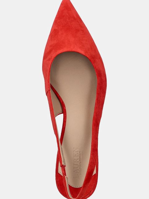 Lauren Ralph Lauren szpilki zamszowe Lolah II kolor czerwony 802959263005