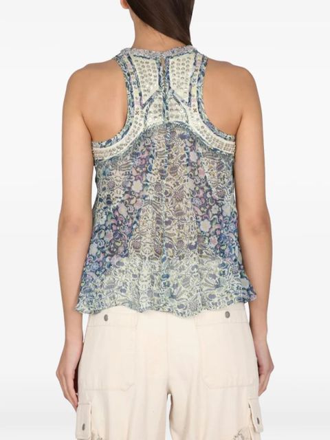 ISABEL MARANT embellished floral top - Blue