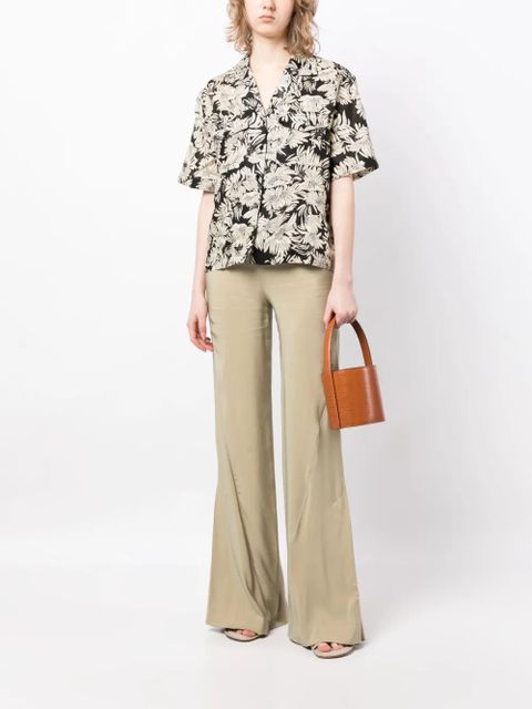 ANINE BING floral-print linen shirt - Black - zdjęcie produktu nr 2