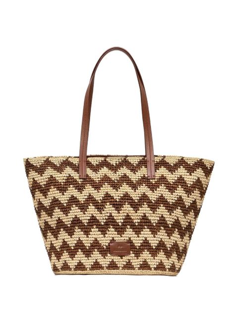 Missoni zigzag raffia tote bag - Neutrals - zdjęcie produktu nr 1