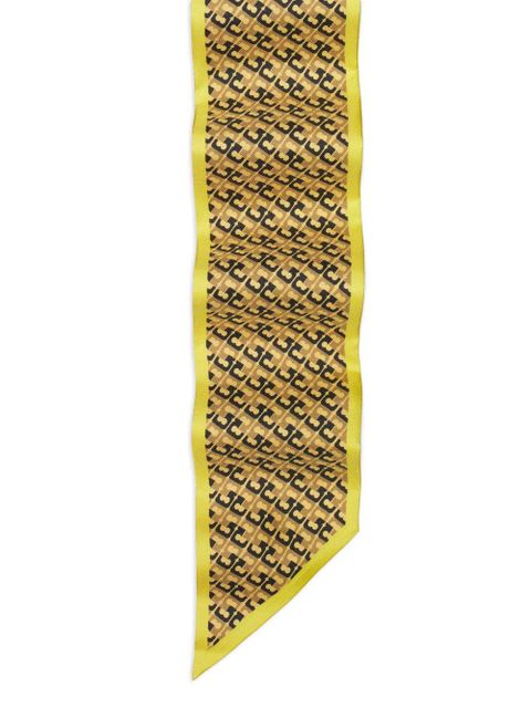 Tory Burch T Link patterned silk tie - Yellow - zdjęcie produktu nr 2