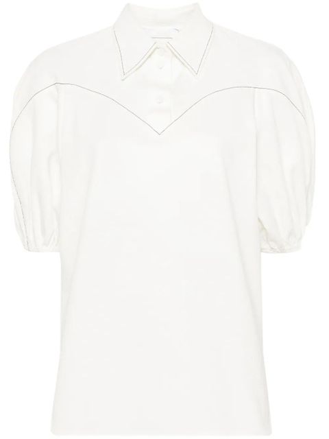 Chloé Oberteil patterned-jacquard blouse - White - zdjęcie produktu nr 1