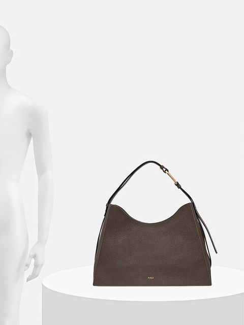 Furla torebka skórzana kolor brązowy WB01246.HSF000.2566S