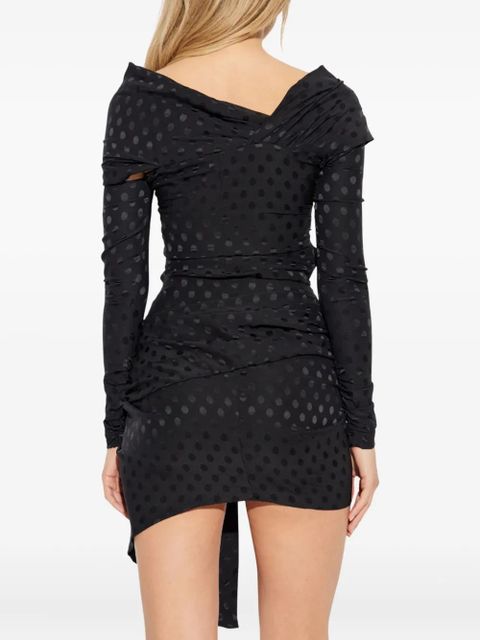 ISABEL MARANT draped polka-dot mini dress - Black