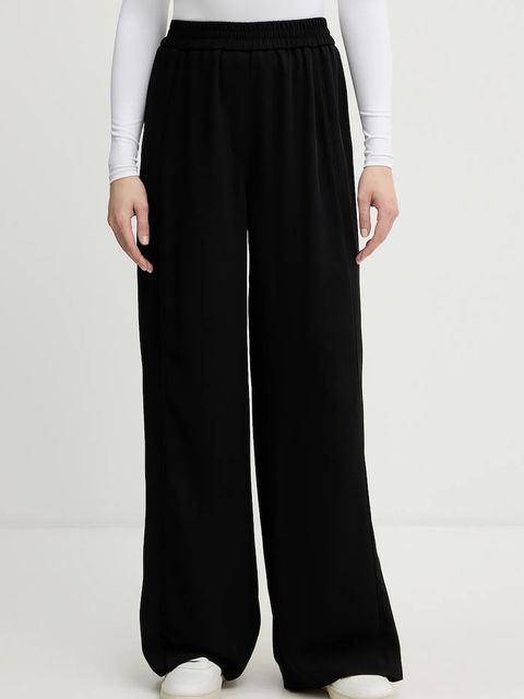 Lacoste spodnie damskie kolor czarny proste high waist HF2627 - zdjęcie produktu nr 1