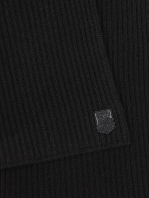 Tod's ribbed cashmere scarf - Black - zdjęcie produktu nr 2