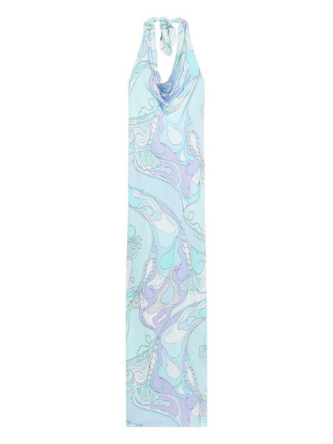 PUCCI orchidee-print maxi dress - Blue - zdjęcie produktu nr 1