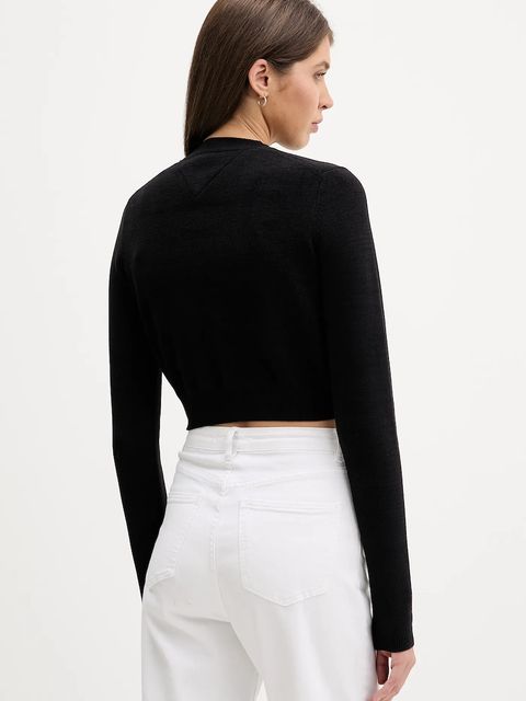 Tommy Jeans sweter damski kolor czarny lekki DW0DW22028