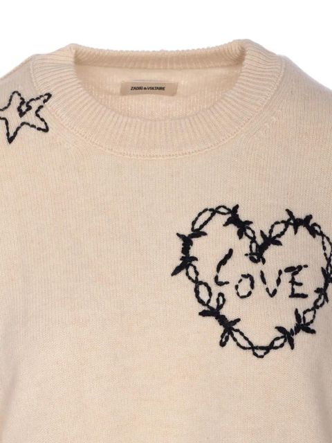Zadig&Voltaire embroidered sweater - Neutrals