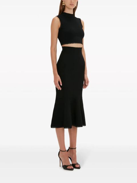 Victoria Beckham VB Body scallop-trim tank top - Black