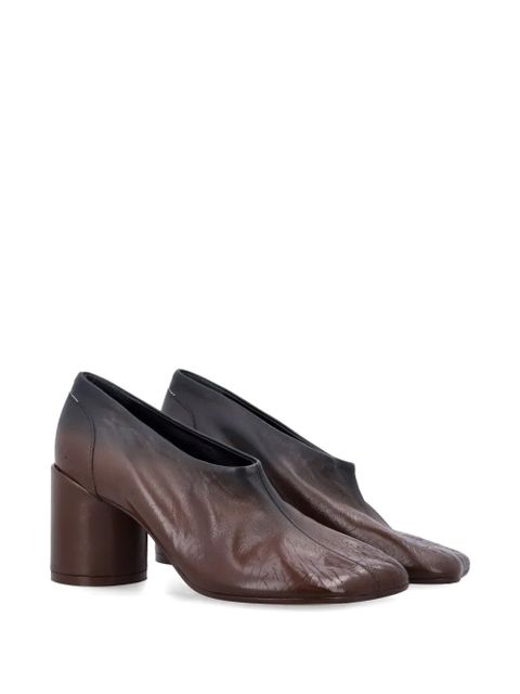 MM6 Maison Margiela 70mm Anatomic leather block-heel pumps - Brown - zdjęcie produktu nr 2